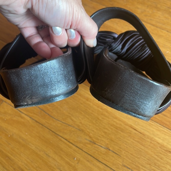 Jil Sander Knot Satin Leather Slides Brown - Picture 10 of 11